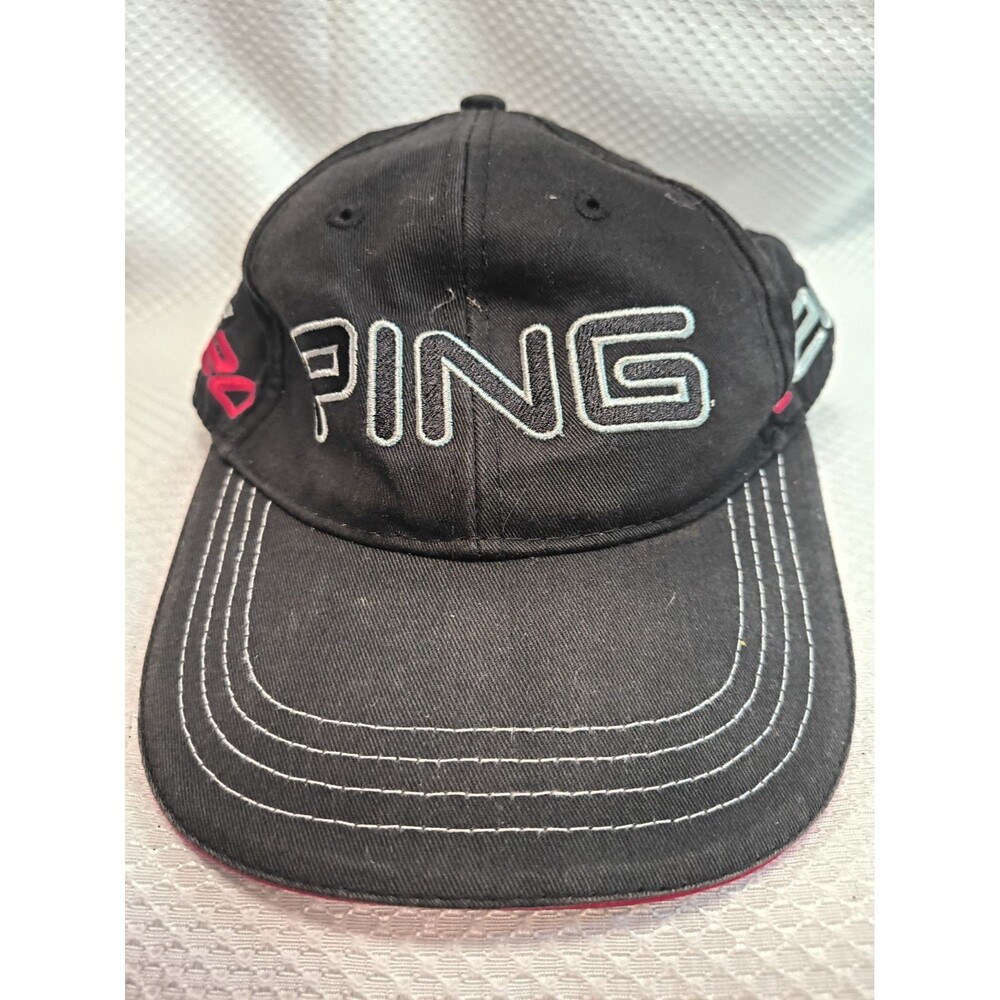 PING G20 i20 Anser Golf Hat Black Embroidered Strapback Baseball Cap Men OS